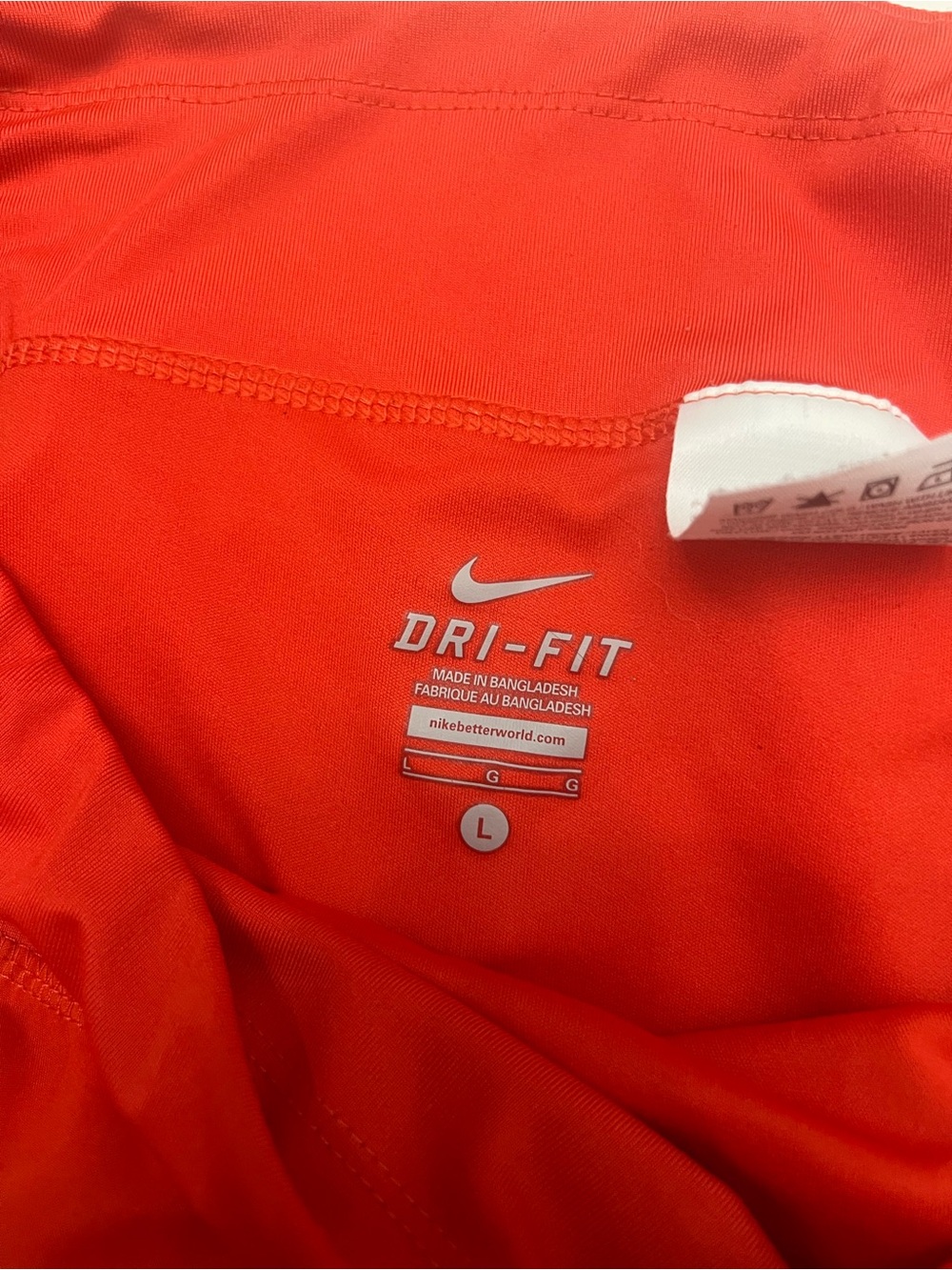 Nike Women's Bright Coral Athletic Shorts - Picture 3 of 3